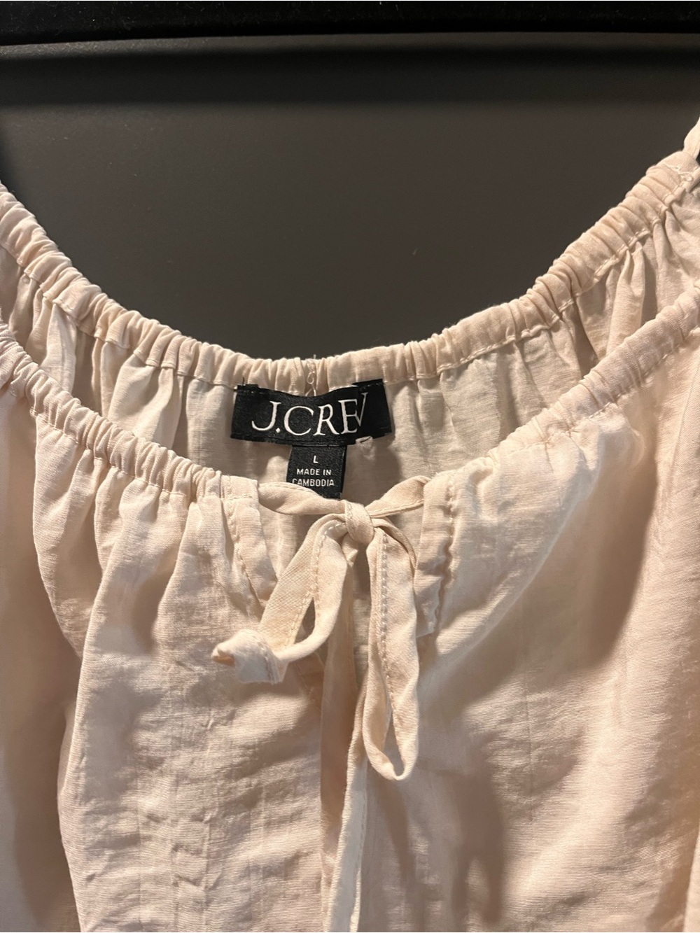 J. Crew Cream Drawstring Tank - Picture 2 of 2